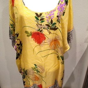 Johnny Was Silk Kimono Style Tunic